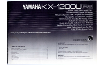 Yamaha KX-1200-U - Owners Manual 